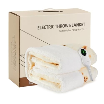 CozyRest Heated Throw Blanket with 6 Heat Settings