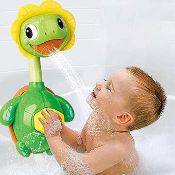 Turtle Baby Bath Toys Spray Bathing Tub Fountain Toys for Kid Hand Shower Floating Bathtub Shower Po...