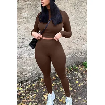 Mulisky Casual 2 Piece Tracksuit Set for Women