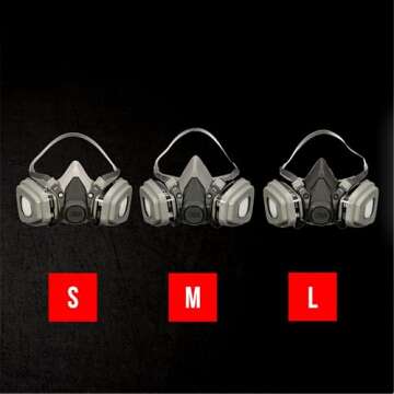 3M P95/OV Paint Project Reusable Respirator 6211, Medium Size, NIOSH-APPROVED Organic Vapor Cartridge & P95 Rated Filters, Lightweight, Flexible, Thermoplastic Faceseal For Comfort (6211P1-DC)