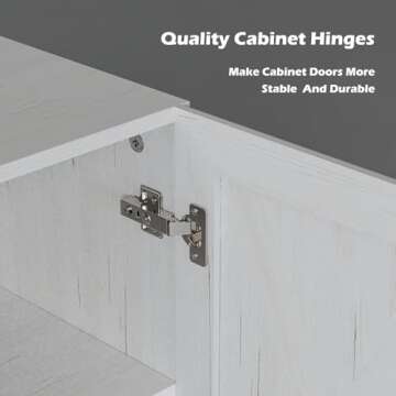 FIMELLO Wall Cabinet, Bathroom Wall Cabinet,Farmhouse Wall Mounted Cabinets for Kitchen Garage Laundry Storage, Medicine Cabinet with 3 Door and Shelves, Laundry Room Wall Cabinets,White