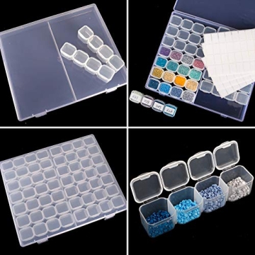 SGHUO 280 Slots Diamond Painting Storage 5 Pack with Labels
