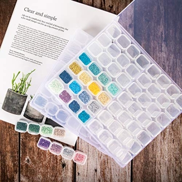 SGHUO 280 Slots Diamond Painting Storage 5 Pack with Labels