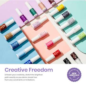 beetles Gel Polish Nail Art Gel Liner Nail Polish Set- 20 Colors Liner Gel Polish Pink Blue White Re...