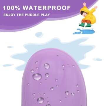EUXTERPA Waterproof Kids Rain Boots for Toddlers - Purple