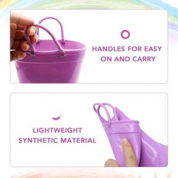 EUXTERPA Waterproof Kids Rain Boots for Toddlers - Purple