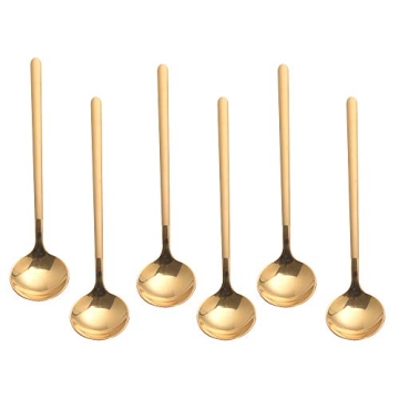 Exquisite Gold Coffee Spoons Set - Elegant & Durable Design