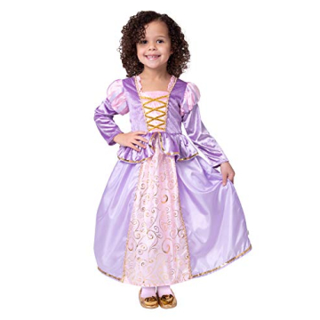 Little Adventures Classic Rapunzel Princess Dress Up Costume - Machine Washable Girls Child Pretend ...