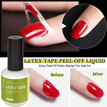 BesTby Gel Nail Polish Remover (2 PACKS 15ML), Professional Gel Polish Remover 2 to 5 Minutes with Liquid Latex Tape Protect Cuticle, Quickly & Easily Gel Remover Tool Remove Gel Nail Polish