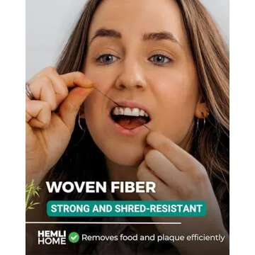 Bamboo Charcoal Dental Floss Refills, Bambo Woven Fibres, 5 x 33 Yards, Organic Refillable Dental Floss, Natural Floss, Eco-Friendly Floss. Plant-Based Candelilla Wax Floss with Natural Mint Flavoring