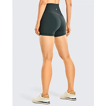 CRZ YOGA Women's Biker Shorts – High Waist, Soft Fabric Comfort