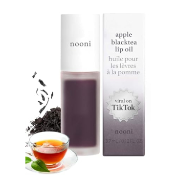 NOONI Korean Vegan Lip Oil - Appleblacktea | Lip Stain, Enriching, Tinting Dry Lips with Apple Seed ...