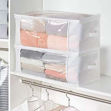 iDesign Storage, 24" x 12" x 10", Set of 2, Large 2 Count