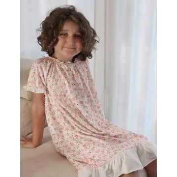 Charming Arshiner Girls Nightgowns for Comfortable Sleep (7-8 Years)