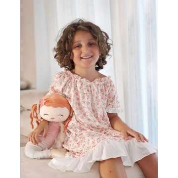 Arshiner Girls Victorian Pajama Dress for Ages 7-8