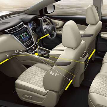 Nilight 48 LEDs DC 5V Multicolor Music Car Strip Light Under Dash Lighting Kit with Sound Active Function and Wireless Remote Control, 2 Years Warranty, 4PCS USB Interior Lights