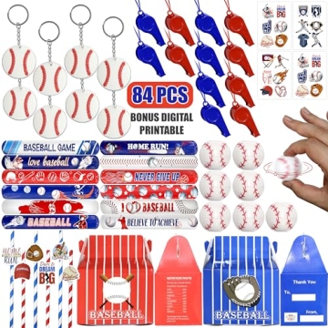 84 Pcs Baseball Party Favors Set - Fun Treats for Boys Birthday & Classroom Rewards