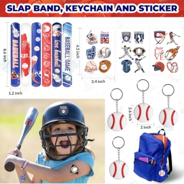 Baseball Party Favors Set for Boys Birthday Classroom Rewards