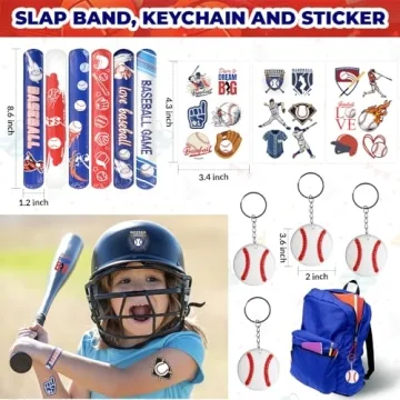 Baseball Party Favors Set for Boys Birthday Classroom Rewards
