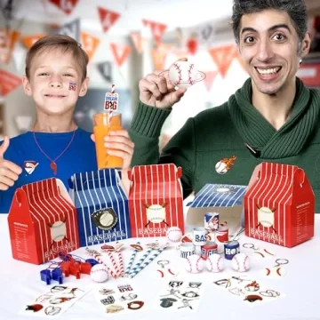Baseball Party Favors Set for Boys Birthday Classroom Rewards