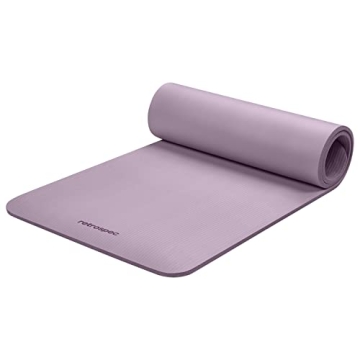 Retrospec Solana Yoga Mat 1/2" Thick w/Nylon Strap for Men & Women - Non Slip Exercise Mat for Yoga,...