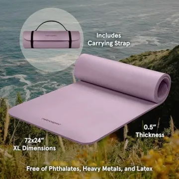 Retrospec Solana Yoga Mat ½" Thick - Non-Slip Comfort for Yoga