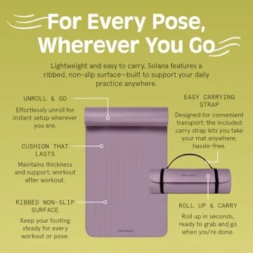 Retrospec Solana Yoga Mat ½" Thick - Non-Slip Comfort for Yoga