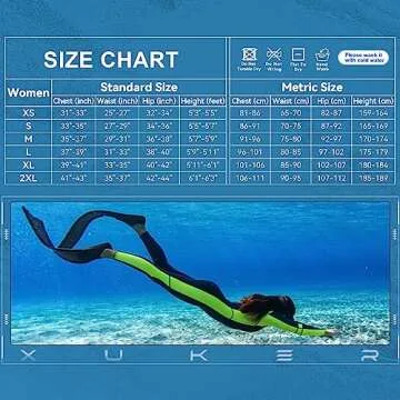 XUKER Women Wetsuit 3mm, Neoprene Wet Suits Back Zip in Cold Water Full Body Dive Suit for Diving Sn...