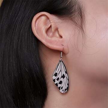 Moth Butterfly Earrings | Punk Insect Drop Earrings for Women