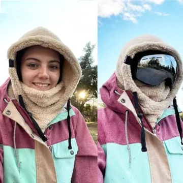 Shy Velvet Balaclava Ski Mask Wind-Resistant Warm Fleece Cover