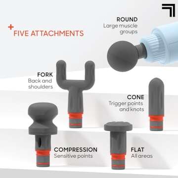 Sharper Image Powerboost Massage Gun - Quiet, Ergonomic Relief