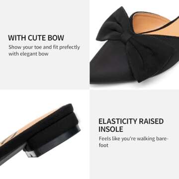 Trary Mules for Women Flats Comfortable, Flats Shoes for Women, Black Mules for Women, Womens Mules, Business Casual Shoes for Women, Flats for women, Mule Shoes for Women, Summer Mules for Women 2023