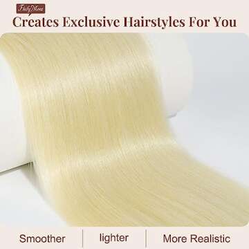 Flufymooz 36 Inch Long Synthetic Ponytail Extension - Natural Blonde Hairpiece