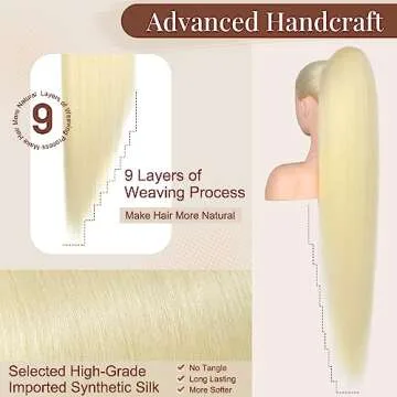 Flufymooz 36 Inch Synthetic Ponytail Extension