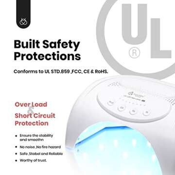 Beetles 12 Colors Gel Nail Polish Starter Kit with U V Light 48W LED Nail Lamp Gel Base Top Coat Cure Nude Pink Blue Gel Polish Glitter Powder Nail Art Rhinestone Gems Manicure Set Gifts for Girls