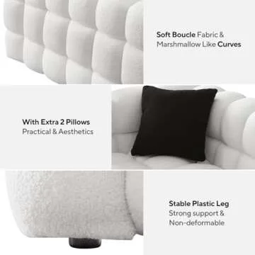 Alberobelo Cloud Couch Boucle Sofa for Modern Living
