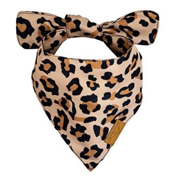 Remy+Roo Dog Bandanas - 2 Pack | Boujee Set | Premium Durable Fabric | Unique Shape | Adjustable Fit | Multiple Sizes Offered (Large)