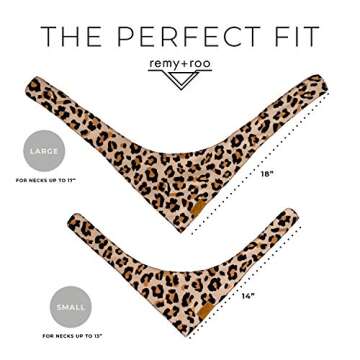 Remy+Roo Dog Bandanas - 2 Pack | Boujee Set | Premium Durable Fabric | Unique Shape | Adjustable Fit | Multiple Sizes Offered (Large)