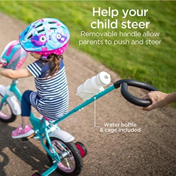 Schwinn Petunia Toddler Bicycle with Parent Handle 12-Inch