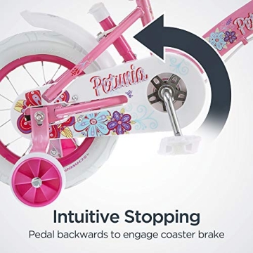 Schwinn Petunia Toddler Bicycle with Parent Handle 12-Inch