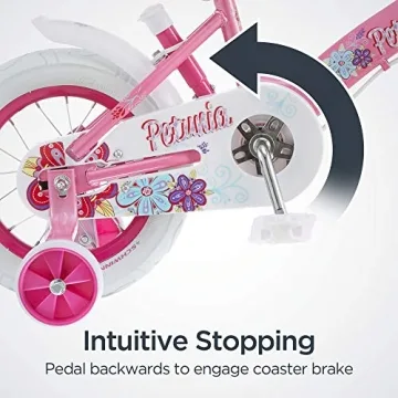 Schwinn Petunia Toddler Bicycle with Parent Handle 12-Inch