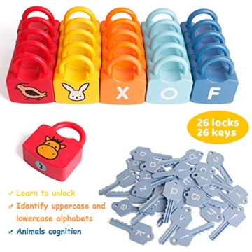 Dinhon Educational Letter Combination Locks for Kids