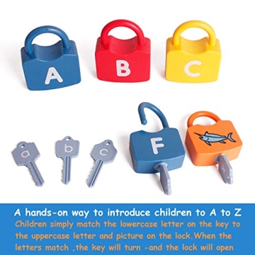 Dinhon Educational Letter Combination Locks for Kids