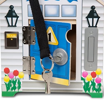 Melissa & Doug Take-Along Wooden Doorbell Dollhouse for Kids