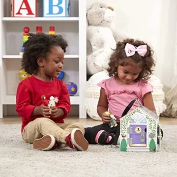 Melissa & Doug Take-Along Wooden Doorbell Dollhouse for Kids