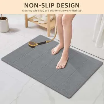 Yolife 32"x 20" Stone Bath Mat - Super Absorbent & Non-Slip