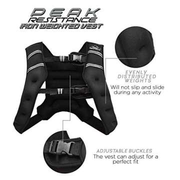 Aduro Sport Weighted Vest Workout Equipment, 4lbs/6lbs/12lbs/20lbs/25lbs Body Weight Vest for Men, Women, Kids (20 Pounds (9.07 KG))