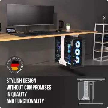 Heavy Duty Under Desk PC Holder – Up to 77 lbs Load Capacity - Adjustable Computer Tower Holder - ...