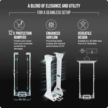 Heavy Duty Under Desk PC Holder for Maximum Support and Style