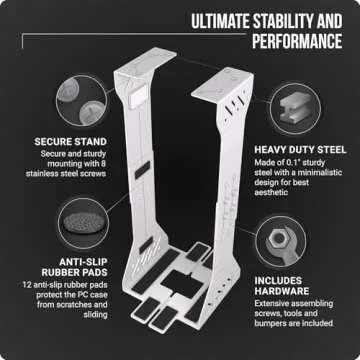 Heavy Duty Under Desk PC Holder for Maximum Support and Style